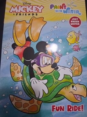 New Disney Mickey & Friends Paint With Water Activity Book